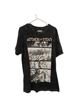 Attack On Titan Levi Last Chapter Manga Short Sleeve T-Shirt Anime Tee Black M